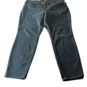 Nine West Black Cigarette Skinny Leg Cotton Blend Pull On Jeans Size 16 Workwear